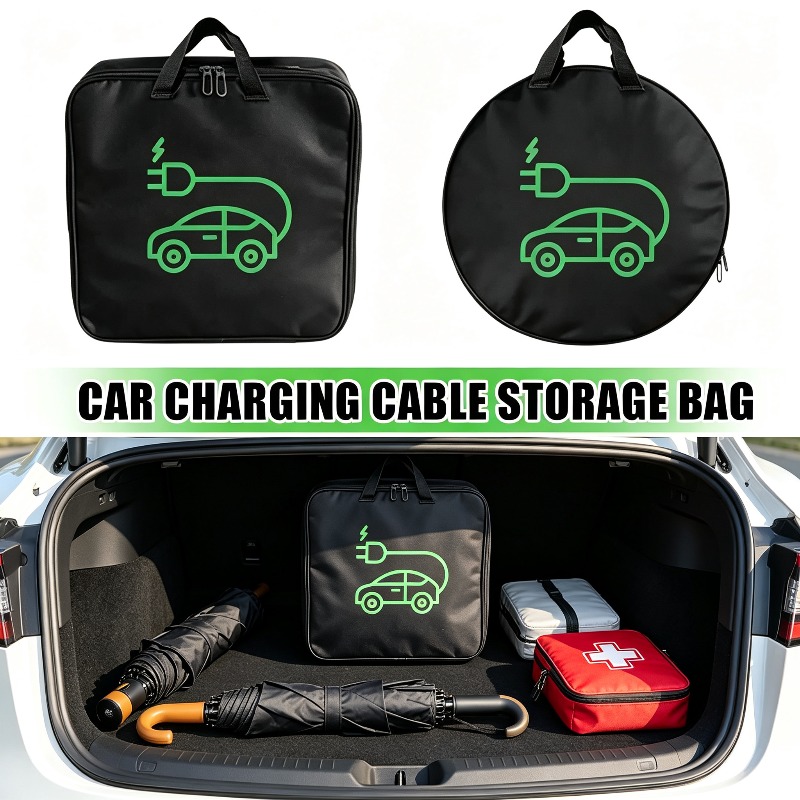 Car Cable Organizer - EV Car Waterproof Handled Bag Electric