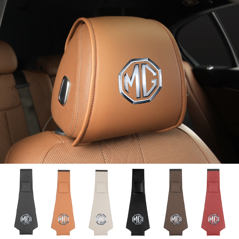 Car Trunk Organizer - Car Headrest Storage Cover Leather Neck