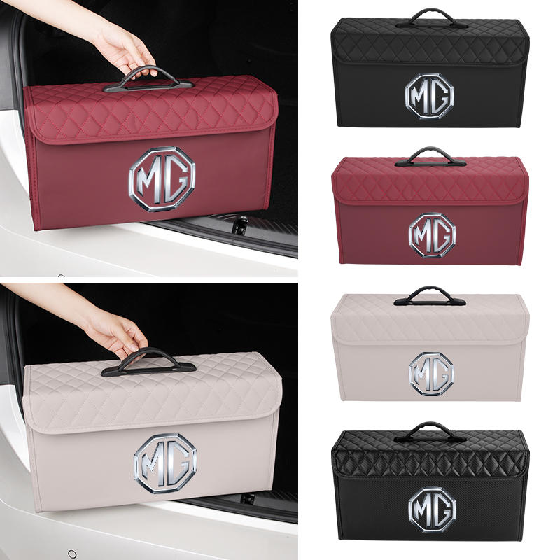 Car Trunk Organizer - Car Trunk Storage Box Leather Tools