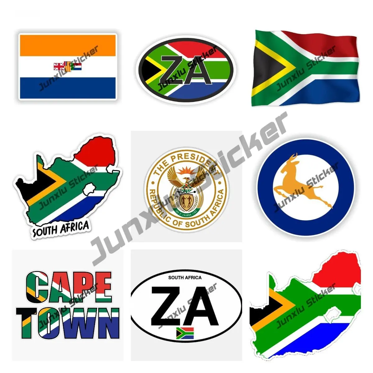 Car Accessories Cape Town - South Africa Map with Flag Vinyl