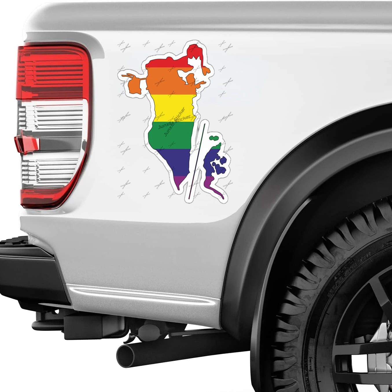Bahrain Gay Rainbow outline Fl - Car Accessories Bahrain ulasan dan harga