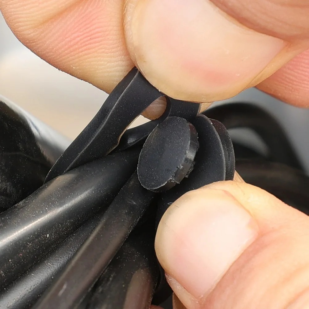 Elastic Rubber Cable Strap Wir - Car Cable Organizer ulasan dan harga