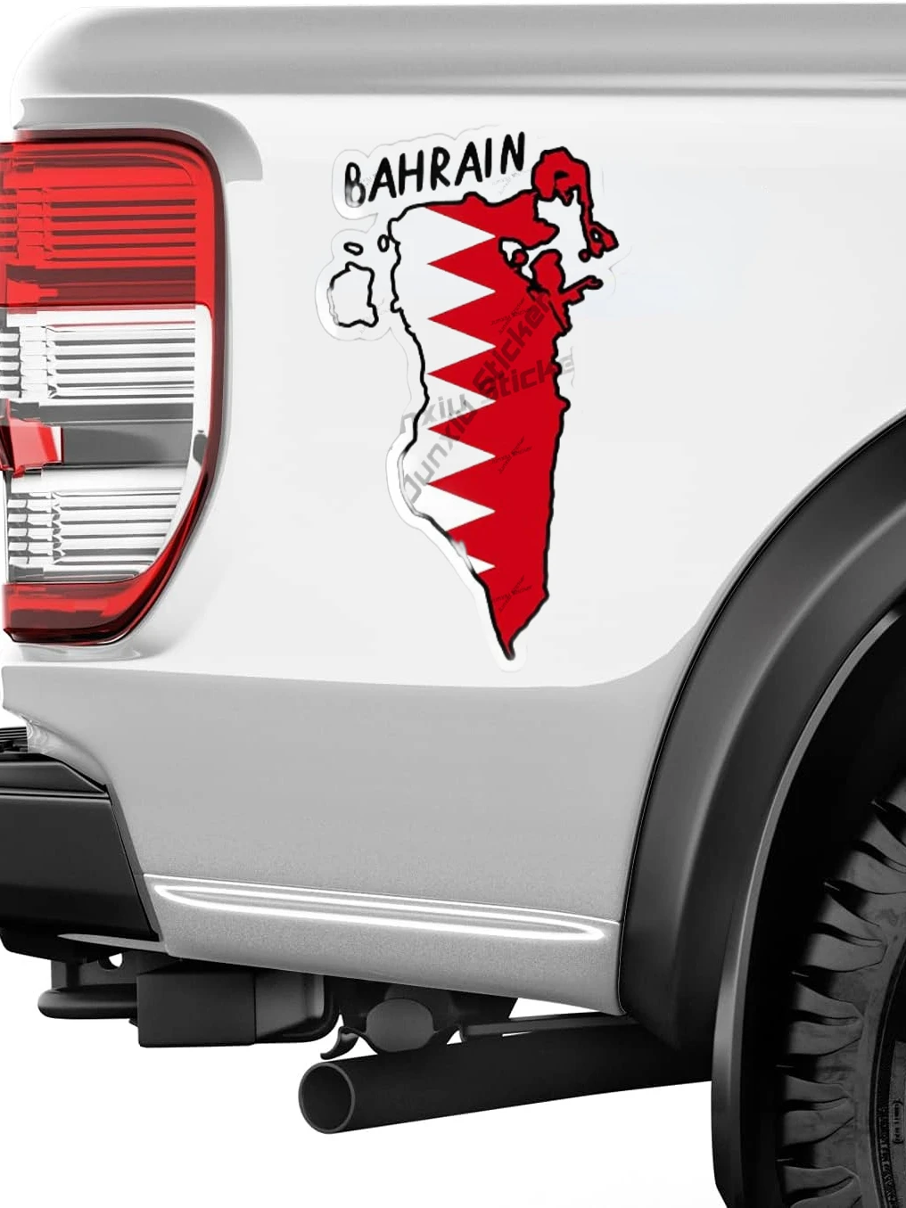 Bahrain outline with Flag Viny - Car Accessories Bahrain ulasan dan harga