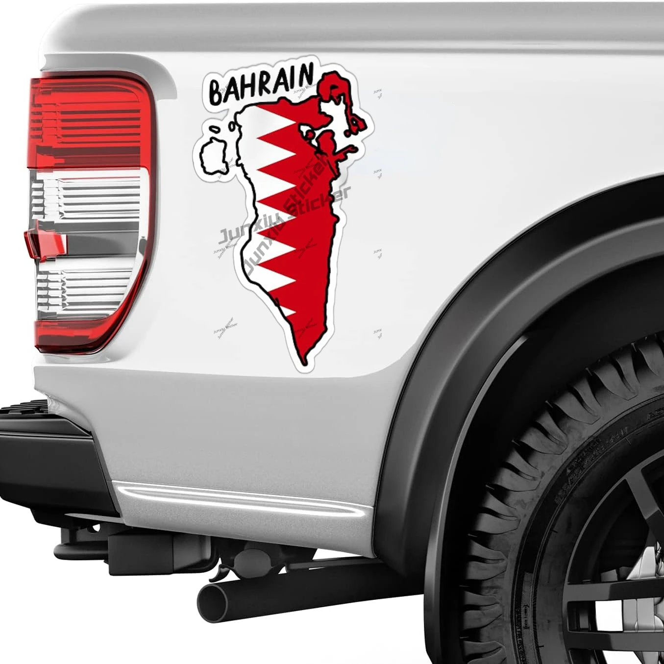 Bahrain outline with Flag Viny - Car Accessories Bahrain ulasan dan harga