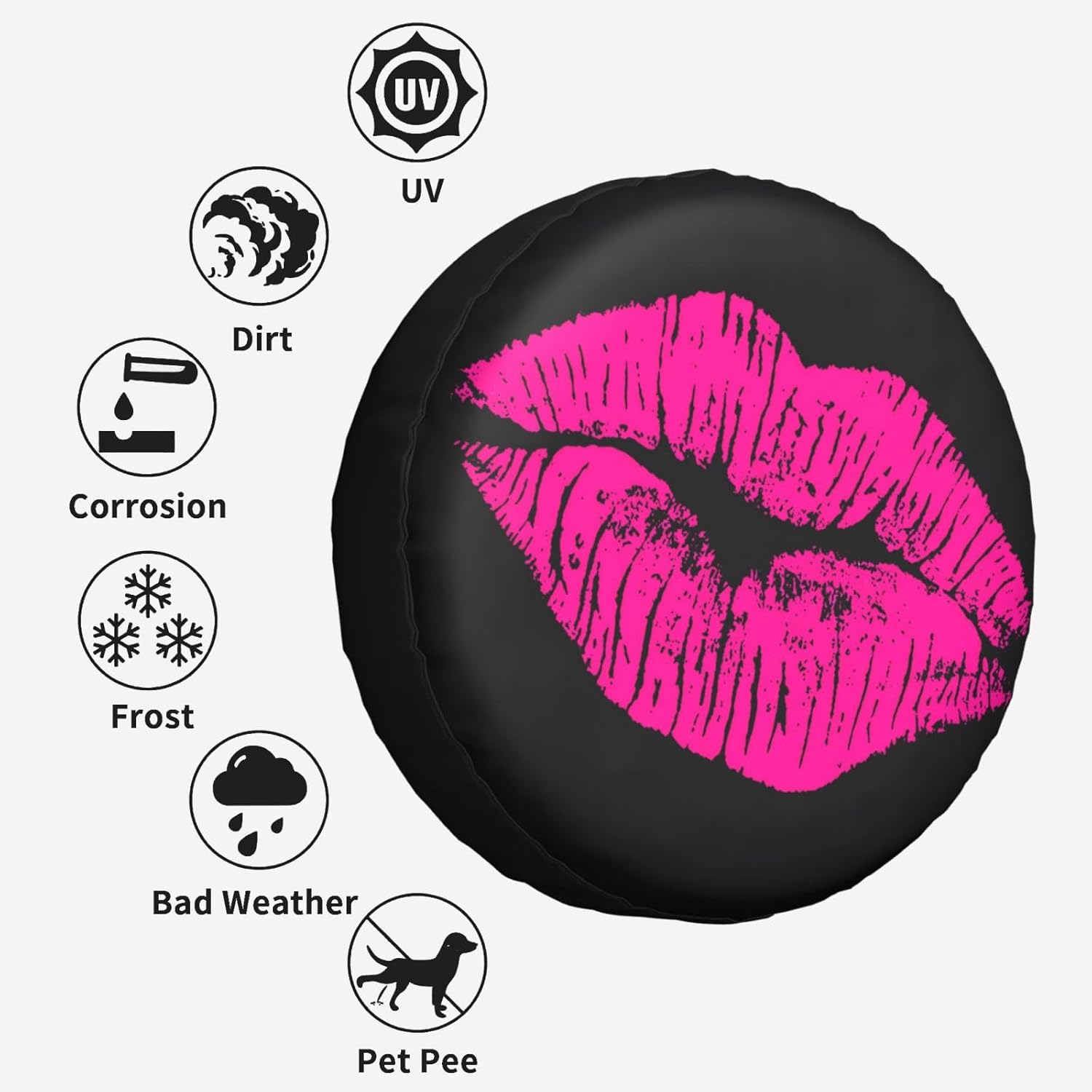 80s Hot Pink Kiss Lips Spare T - Car Accessories Lipa ulasan dan harga