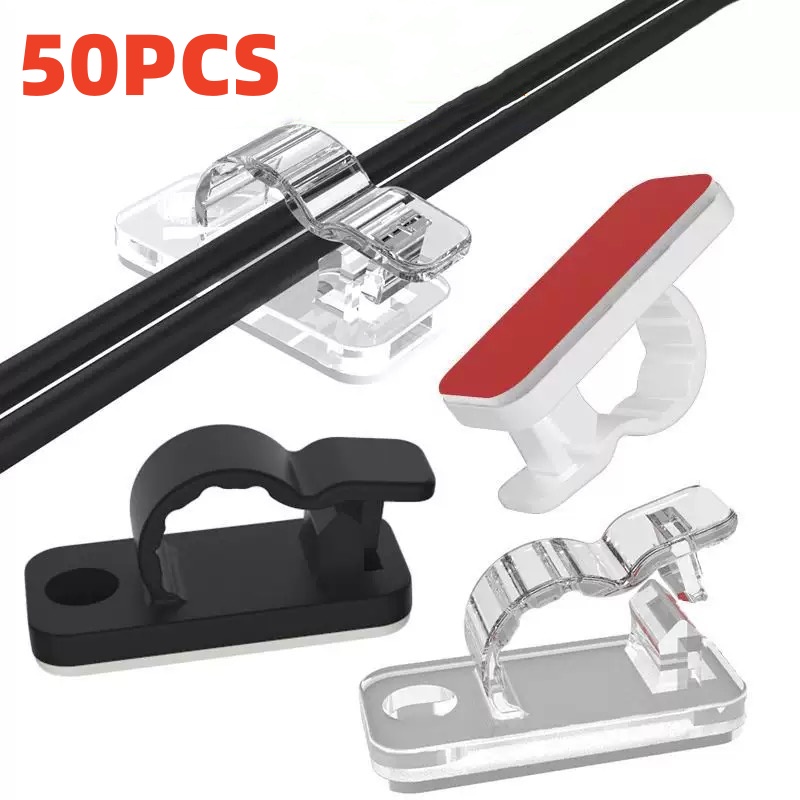 10/50Pcs Self Adhesive Cable C - Car Cable Organizer ulasan dan harga