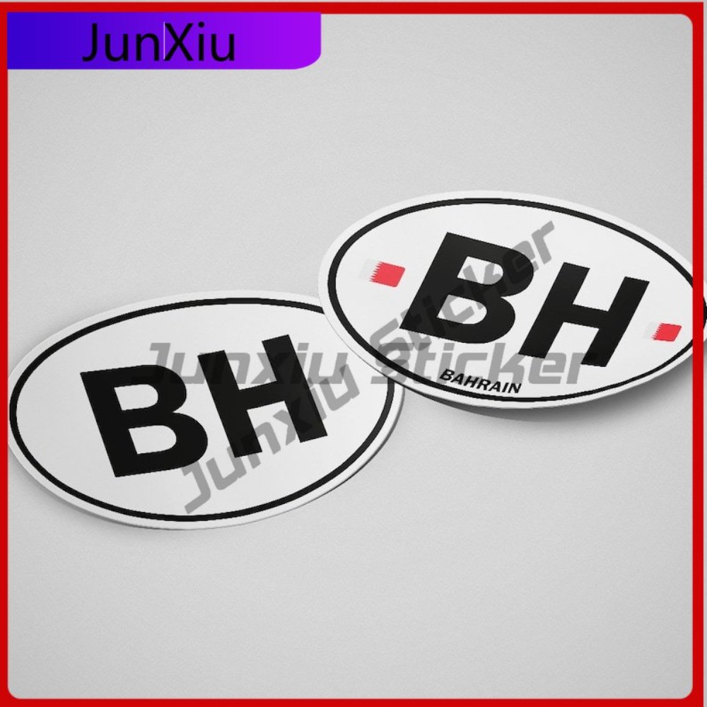 Bahrain Flag Sticker Oval-shap - Car Accessories Bahrain ulasan dan harga